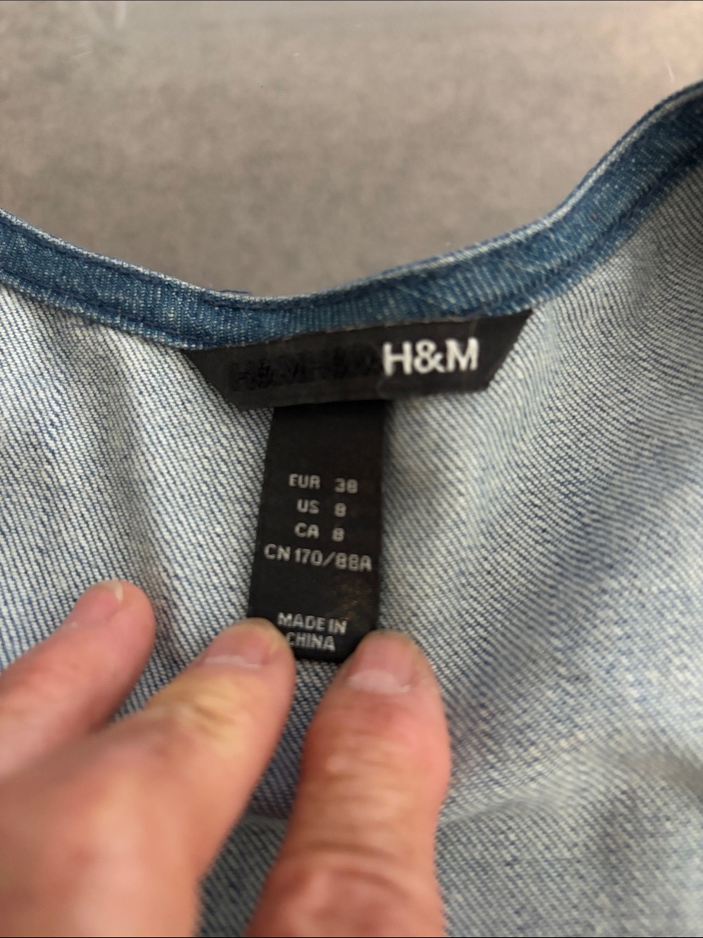H&M Light Blue Denim Tank Vest - Picture 3 of 3